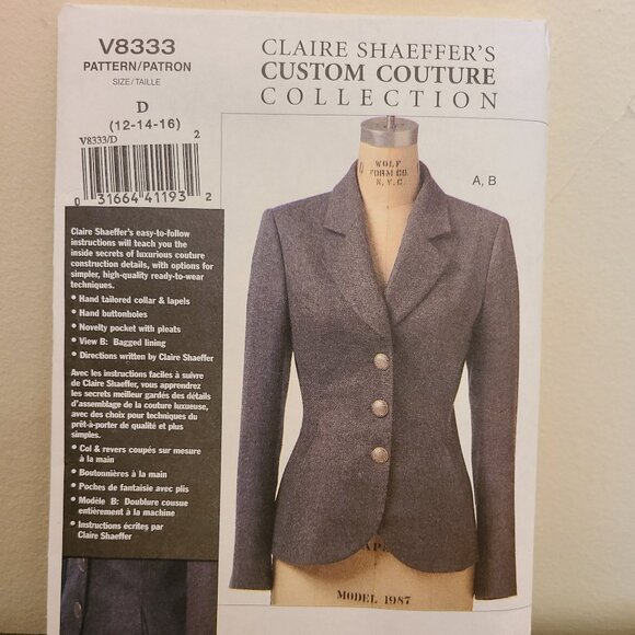 Vintage Vogue Claire Shaeffer Custom Couture Patterns Sz 12-16 - Three - Picture 2 of 11